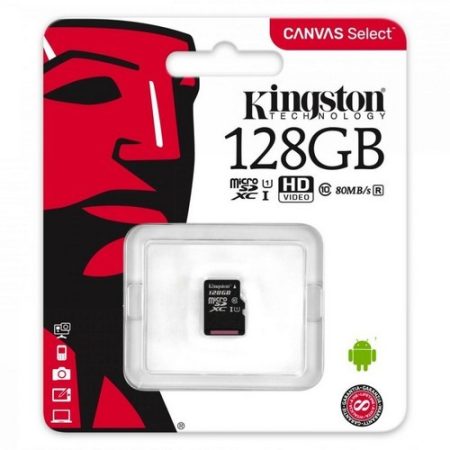 Kingston 128GB MicroSDXC CL10 memóriakártya