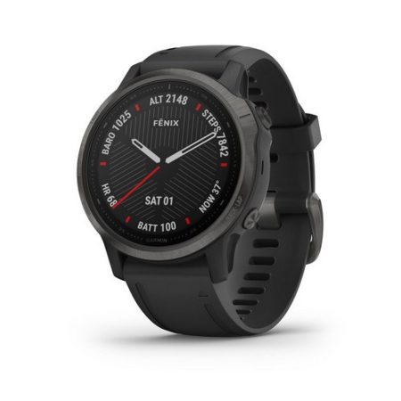 Garmin Fenix 6S Sapphire Carbon DLC Szürke / Fekete szíj