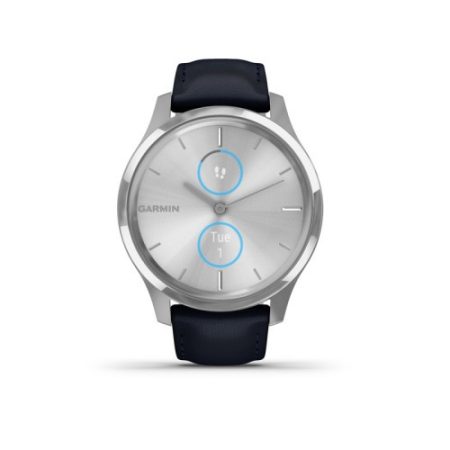 Garmin Vívomove Luxe Matt Ezüst/Navy Kék bőr