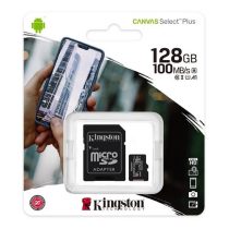   Kingston Canvas Select Plus 128GB MicroSDXC CL10 memóriakártya + SD adapter