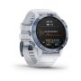 Garmin Fenix 6 Pro Solar Titanium Ásvány kék / fehér szíj