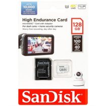   SanDisk High Endurance MicroSDXC 128GB CL10 U3 memóriakártya + SD adapter