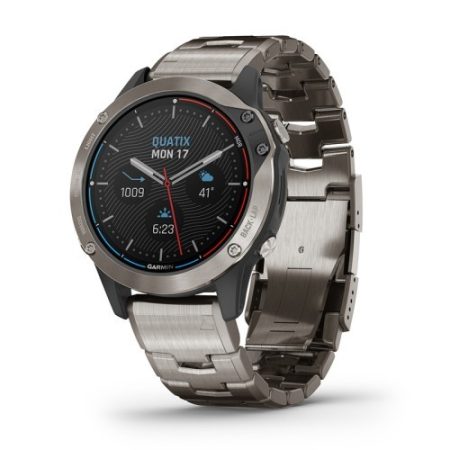 Garmin Quatix 6 Titanium Sapphire Szürke / Titanium szíj