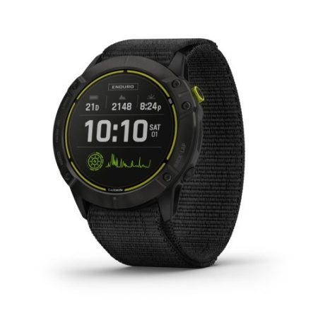 Garmin Enduro Karbonszürke DLC Titán / Fekete UltraFit fonott nylon szíj