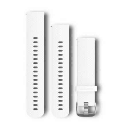 Garmin Óraszíj fehér ezüst csattal Quick Release 20mm