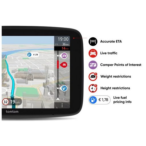 TomTom GO Camper Max 700 Premium Pack World Map lakóautós navigáció
