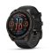 Garmin Fenix 8 AMOLED 47mm Sapphire Karbonszürke DLC Titánium Fekete/Sötétszürke szilikon szíj 
