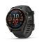 Garmin Fenix 8 AMOLED 43mm Sapphire KarbonSzürke DLC Titánium Fekete/Sötétszürke szilikon szíj 