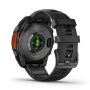 Garmin Fenix 8 AMOLED 47mm Sötétszürke/Fekete szilikon szíj 