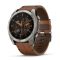 Garmin Fenix 8 AMOLED 51mm Sapphire Titánium/Gesztenyebarna bőrszíj + Grafitszürke szilikon szíj