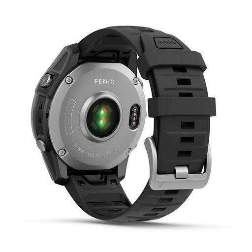 Garmin Fenix E 47mm Acélszürke/Fekete szilikon szíj 
