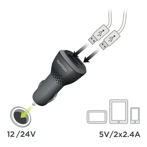 TomTom autós Dual USB-s töltőadapter 2 x 2,4A