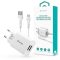 Devia Smart Charger 2xUSB hál.ad. 2,4A+USB-C fehér