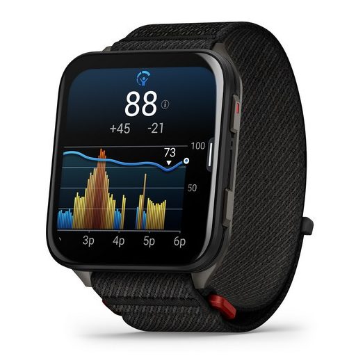 Garmin Venu X1 Fekete Titanium / Fekete Comfortfit Nylon szíj 