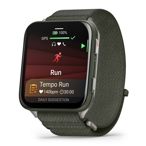 Garmin Venu X1 Mohazöld Titanium / Mohazöld Comfortfit Nylon szíj 