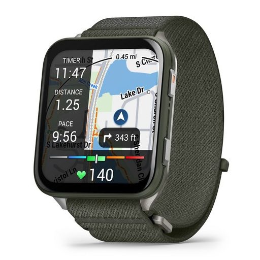 Garmin Venu X1 Mohazöld Titanium / Mohazöld Comfortfit Nylon szíj 