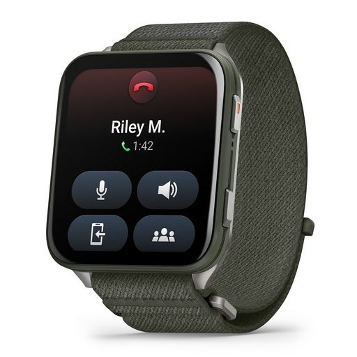 Garmin Venu X1 Mohazöld Titanium / Mohazöld Comfortfit Nylon szíj 