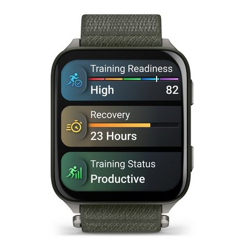 Garmin Venu X1 Mohazöld Titanium / Mohazöld Comfortfit Nylon szíj 