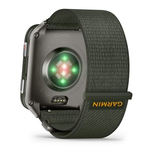 Garmin Venu X1 Mohazöld Titanium / Mohazöld Comfortfit Nylon szíj 