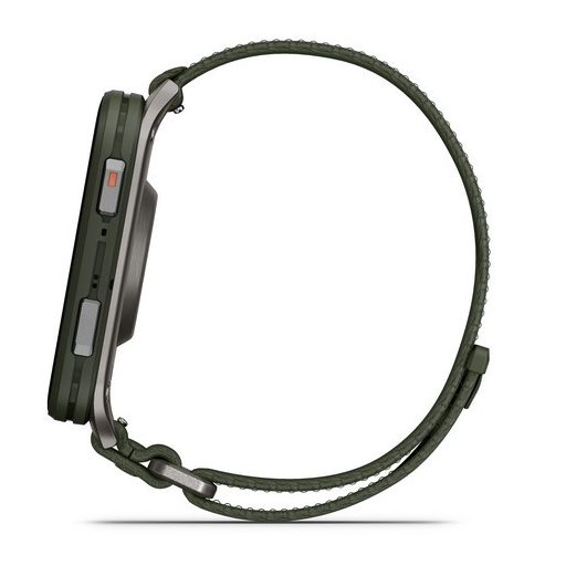 Garmin Venu X1 Mohazöld Titanium / Mohazöld Comfortfit Nylon szíj 
