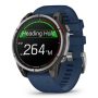 Garmin Quatix 8 47mm AMOLED Sapphire Titanium Captain Blue szíj