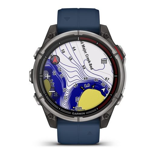 Garmin Quatix 8 47mm AMOLED Sapphire Titanium Captain Blue szíj