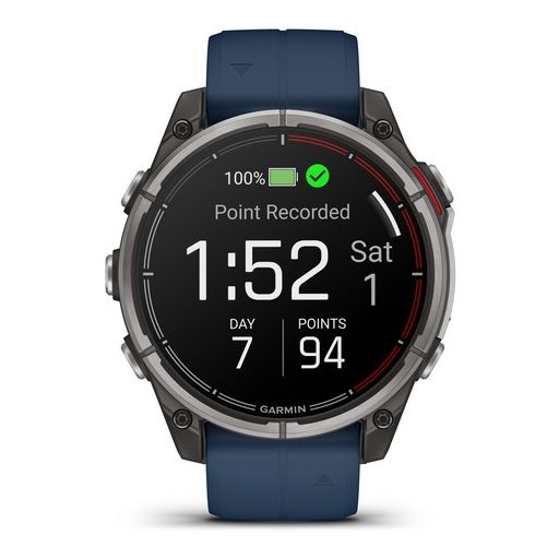 Garmin Quatix 8 47mm AMOLED Sapphire Titanium Captain Blue szíj