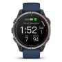 Garmin Quatix 8 47mm AMOLED Sapphire Titanium Captain Blue szíj