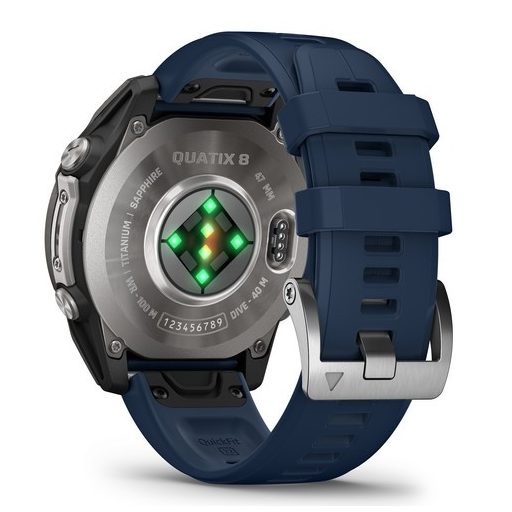 Garmin Quatix 8 47mm AMOLED Sapphire Titanium Captain Blue szíj