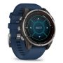 Garmin Quatix 8 47mm AMOLED Sapphire Titanium Captain Blue szíj