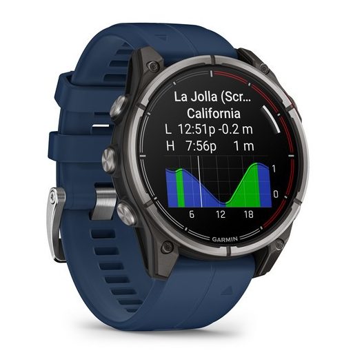 Garmin Quatix 8 47mm AMOLED Sapphire Titanium Captain Blue szíj