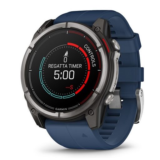 Garmin Quatix 8 51mm AMOLED Sapphire Titanium Captain Blue szíj