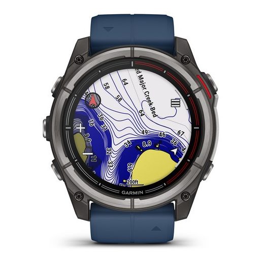 Garmin Quatix 8 51mm AMOLED Sapphire Titanium Captain Blue szíj