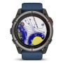 Garmin Quatix 8 51mm AMOLED Sapphire Titanium Captain Blue szíj