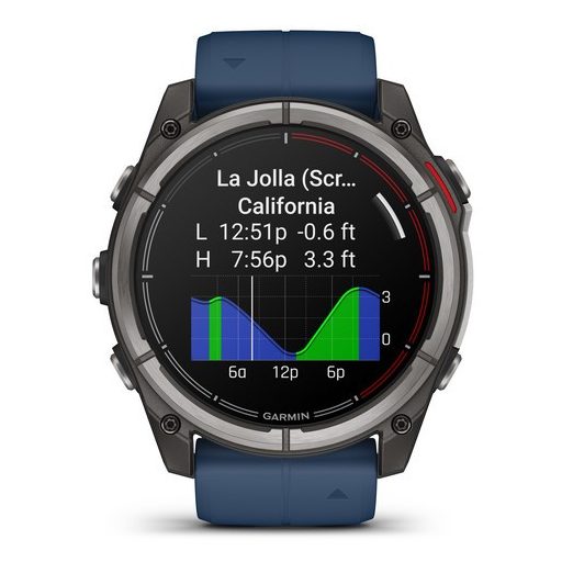 Garmin Quatix 8 51mm AMOLED Sapphire Titanium Captain Blue szíj