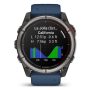 Garmin Quatix 8 51mm AMOLED Sapphire Titanium Captain Blue szíj