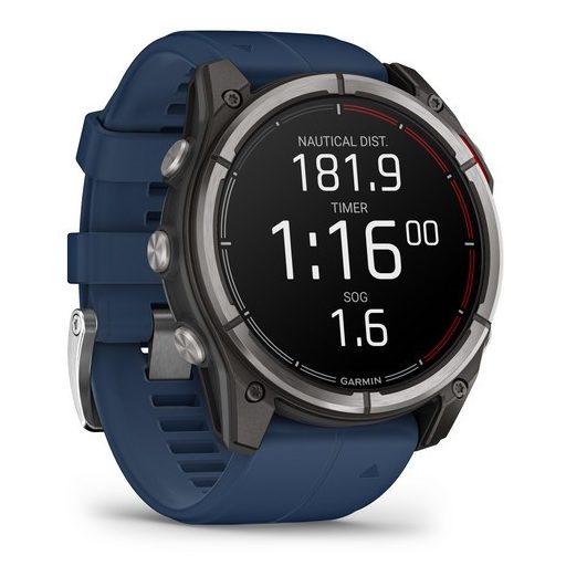 Garmin Quatix 8 51mm AMOLED Sapphire Titanium Captain Blue szíj