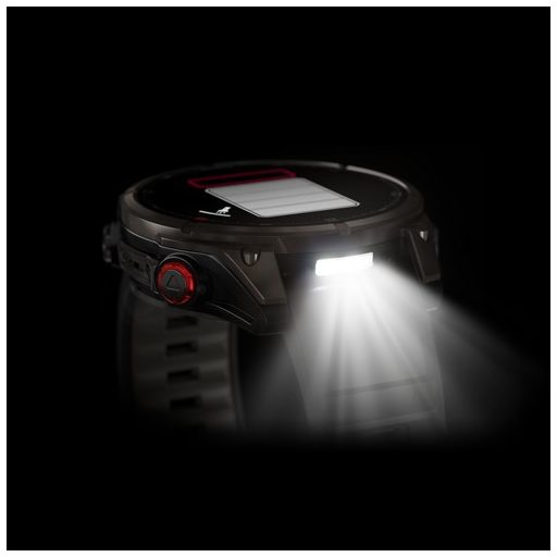 Garmin Fenix 8 Pro AMOLED 47mm Sapphire karbonszürke DLC Titanium fekete/szürke szilikon szíj