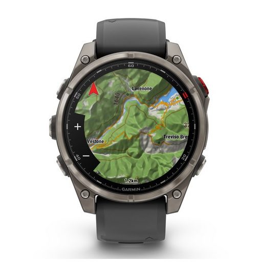 Garmin Fenix 8 Pro AMOLED 47mm Sapphire Titanium grafit/fekete szilikon szíj