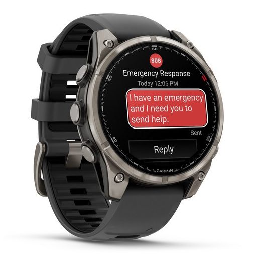 Garmin Fenix 8 Pro AMOLED 47mm Sapphire Titanium grafit/fekete szilikon szíj
