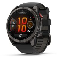   Garmin Fenix 8 Pro AMOLED 51mm Sapphire karbonszürke DLC Titanium fekete/szürke szilikon szíj