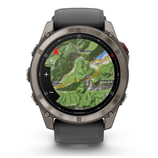 Garmin Fenix 8 Pro AMOLED 51mm Sapphire Titanium grafit/fekete szilikon szíj