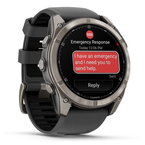 Garmin Fenix 8 Pro AMOLED 51mm Sapphire Titanium grafit/fekete szilikon szíj