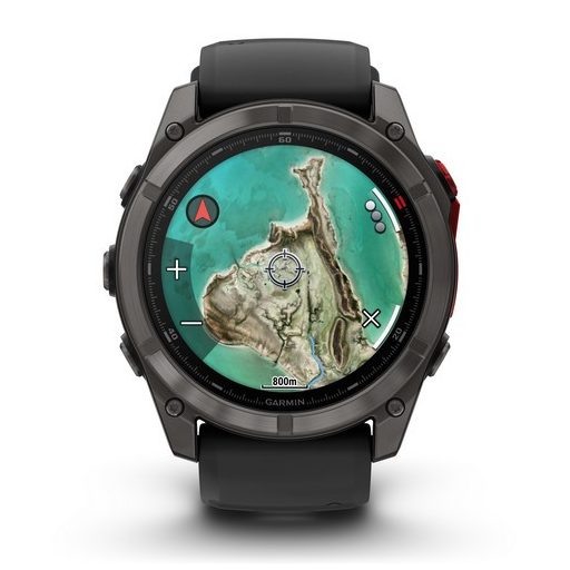 Garmin Fenix 8 Pro MicroLED 51mm Sapphire karbonszürke DLC Titanium fekete/szürke szilikon szíj