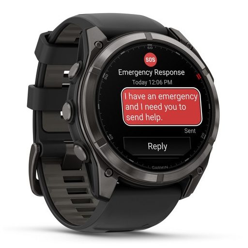 Garmin Fenix 8 Pro MicroLED 51mm Sapphire karbonszürke DLC Titanium fekete/szürke szilikon szíj