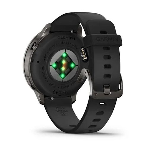 Garmin Venu 4 41mm Sötétszürke / Fekete szilikon szíj