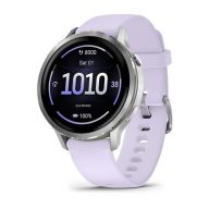Garmin Venu 4 41mm Ezüst / Mályva szilikon szíj