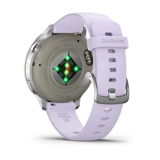 Garmin Venu 4 41mm Ezüst / Mályva szilikon szíj