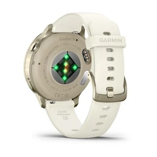 Garmin Venu 4 41mm Lunar Gold / Csontszínű szilikon szíj