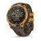Garmin Instinct Crossover AMOLED Bronz-sárga/Kakaóbarna szíj